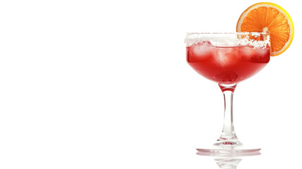 Cocktail in a glass transparent background