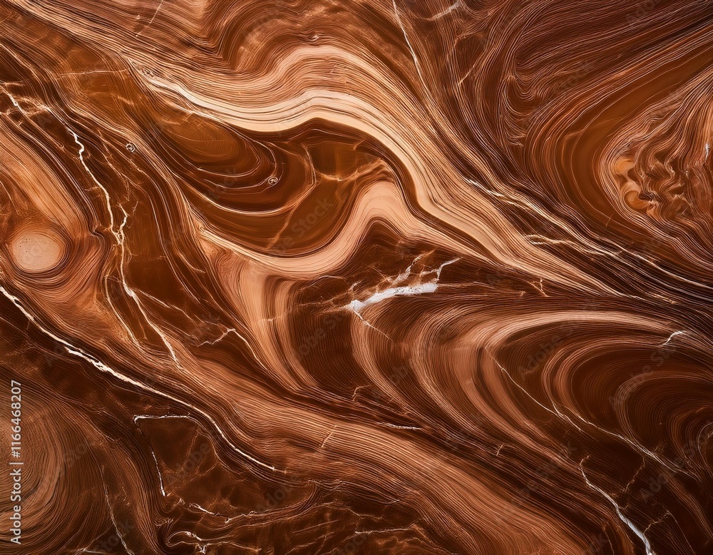 Poster swirling brown and white paint create a dynamic and mesmerizing abstract pattern, perfect for modern
