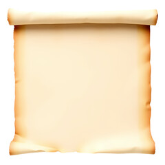 Blank Ancient Scroll, Ideal for Design Projects on transparent background