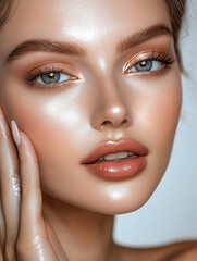 close up portrait of a woman	
