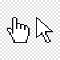Mouse cursor icon set. Vector illustration