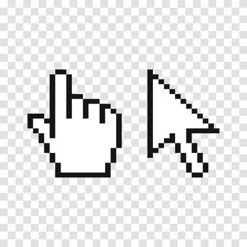 Mouse cursor icon set. Vector illustration