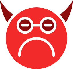 Bored Devil Emoji Icon
