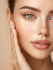 close up portrait of a woman	
