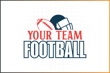 American Football Logo Template Badge Logo Rugby Ball Logo