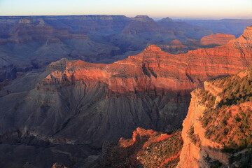 The Grand Canyon lights up in gold on a June evening