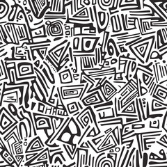 Geometric Doodle Hand Drawn Seamless Pattern