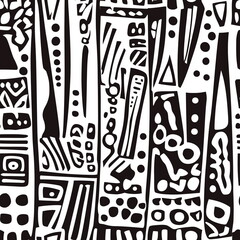 Geometric Doodle Hand Drawn Seamless Pattern