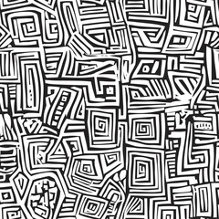 Geometric Doodle Hand Drawn Seamless Pattern
