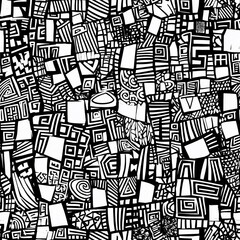 Geometric Doodle Hand Drawn Seamless Pattern