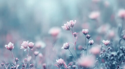Fototapeta premium Serene Pink White Cosmos Flower Field Nature Photography