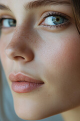 Naklejka premium close up portrait of a woman 