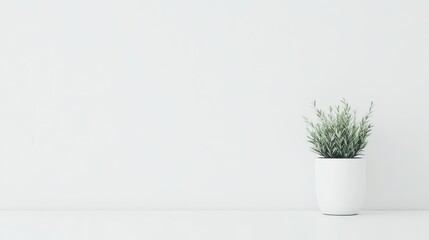 A serene indoor scene featuring a lush plant a stylish pot perfect enhancing home aesthetics