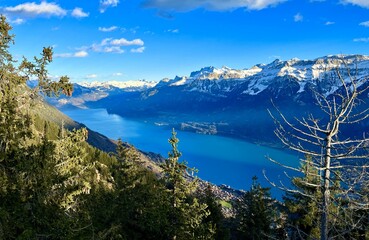 lake in the mountains of Interlaken Switzerland