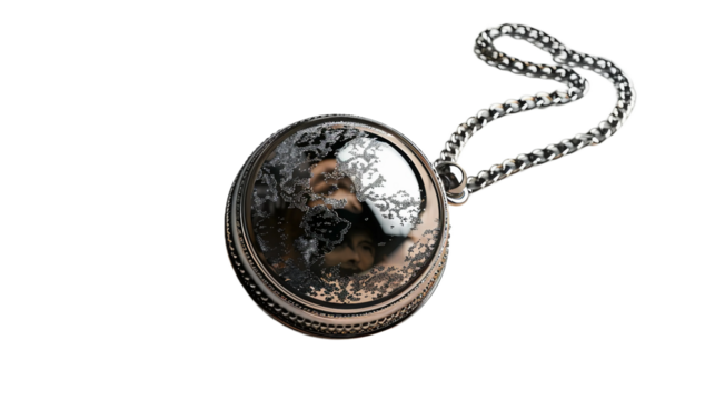 Reflective Locket on transparent background PNG.