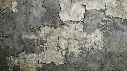 Fototapeta premium Grunge Brick Wall Texture with Visible Cracks and Mortar Details