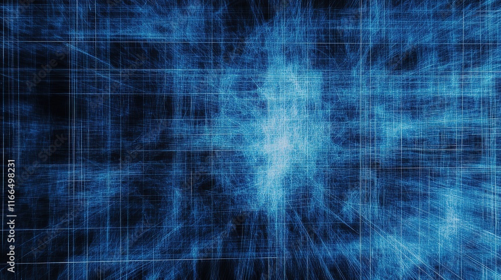 Poster abstract digital grid: a mesmerizing abstract background featuring a luminous blue digital grid patt
