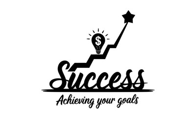 Success vector silhouettes and business clip art logo icon