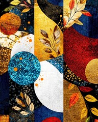 Nature inspired patterns with organic forms and leaf imprints, featuring vast blank space, high detailed, high skin detailed 