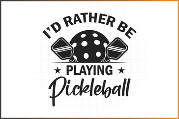 Pickleball T-shirt Design Mug Sticker For Print and digital use