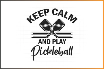 Pickleball T-shirt Design Mug Sticker For Print and digital use