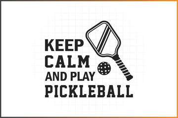 Pickleball T-shirt Design Mug Sticker For Print and digital use