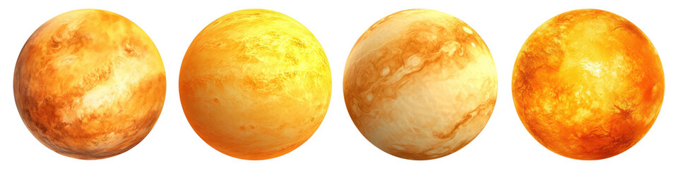 Astronomy sphere planet png cut out element set, transparent background