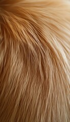 Naklejka premium Close-up of soft, golden fur texture, highlighting natural patterns and colors.