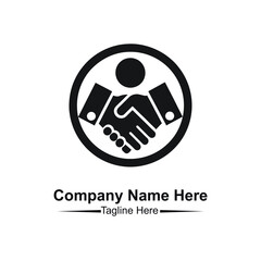 Black Vector Graphic Partnership Handshake Icon