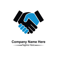 Black Vector Graphic Partnership Handshake Icon