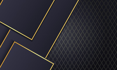 Abstract black and gold lines luxury background. modern backdrop concept Vector template.