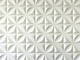 The 3D pattern background wall is white