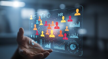 HR Management Software Interface Employee Data Analytics Graphs