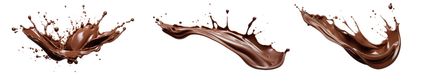 Splash png cut out element set, transparent background