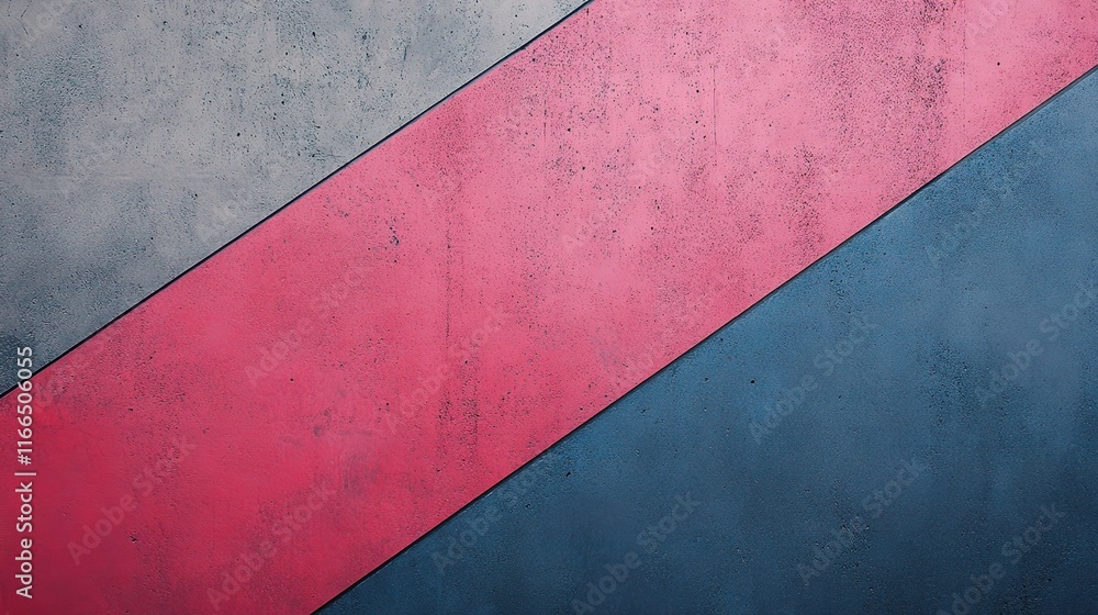 Poster horizontal design with concrete texture in modern color scheme