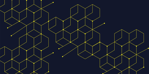 Science network pattern, connecting lines and dots on simple background