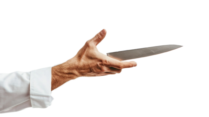 Reaching Hand of Chef on transparent background PNG.
