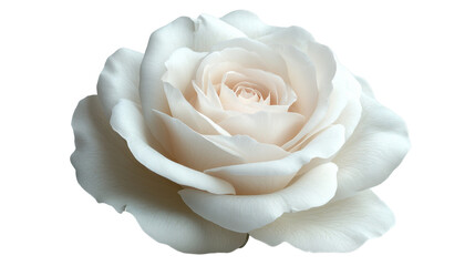 single white rose isolated on white background 