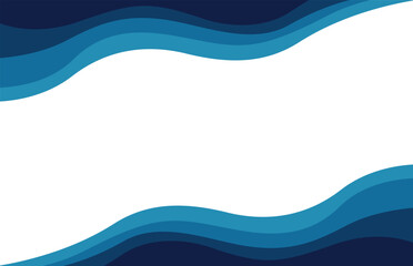 Sea waves layered vector background illustration and sea beach vector illustration.