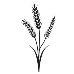 Ear of Wheat, Barley or Rye. Vector icon isolated on white background