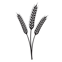 Ear of Wheat, Barley or Rye. Vector icon isolated on white background