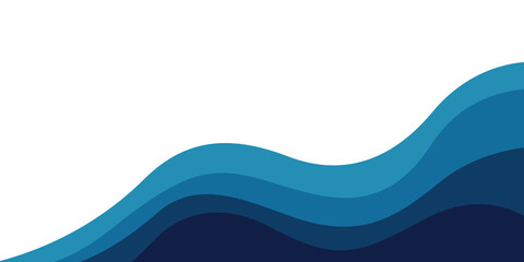 Sea waves layered vector background illustration and sea beach vector illustration.