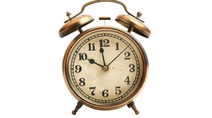 Lone Desk Clock on transparent background PNG.