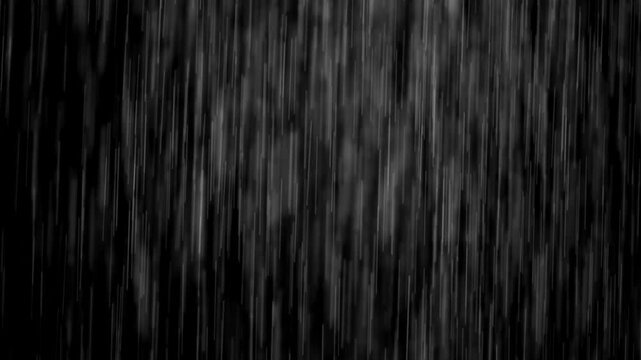 Heavy rain, rain drops, raining stoke footage use black background