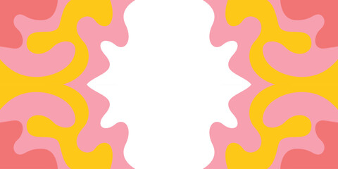 Minimalist background with cute wavy lines pattern