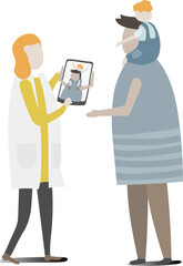 happy family with ki