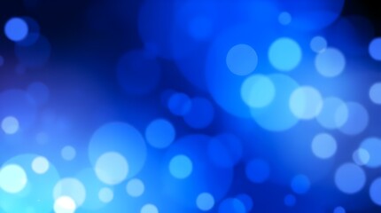 Glamorous Blue Background with Glitter and Bokeh Lights