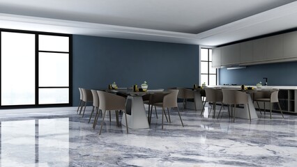 office pantry area 3d render interior design