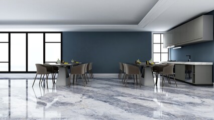 office pantry area 3d render interior design