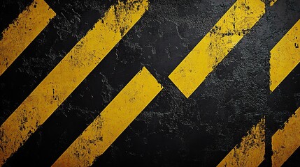 Fototapeta premium Black and Yellow Stripes Indicating Under Construction Area